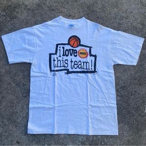 90s vintage Houston Rockets “I love this team” t shirt